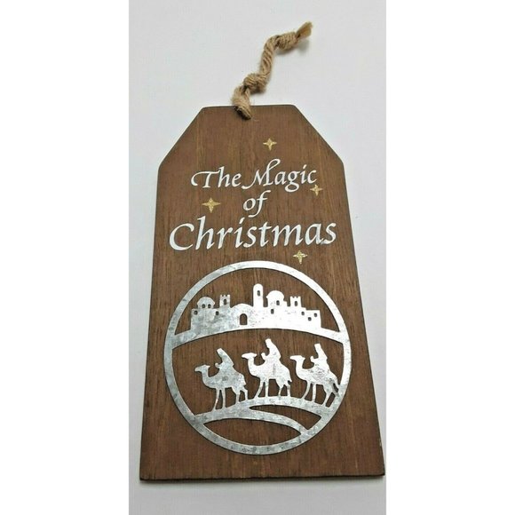 The Magic of Christmas Wooden Sign Magi 3 Wise men Wood Wall hanging - Picture 1 of 6